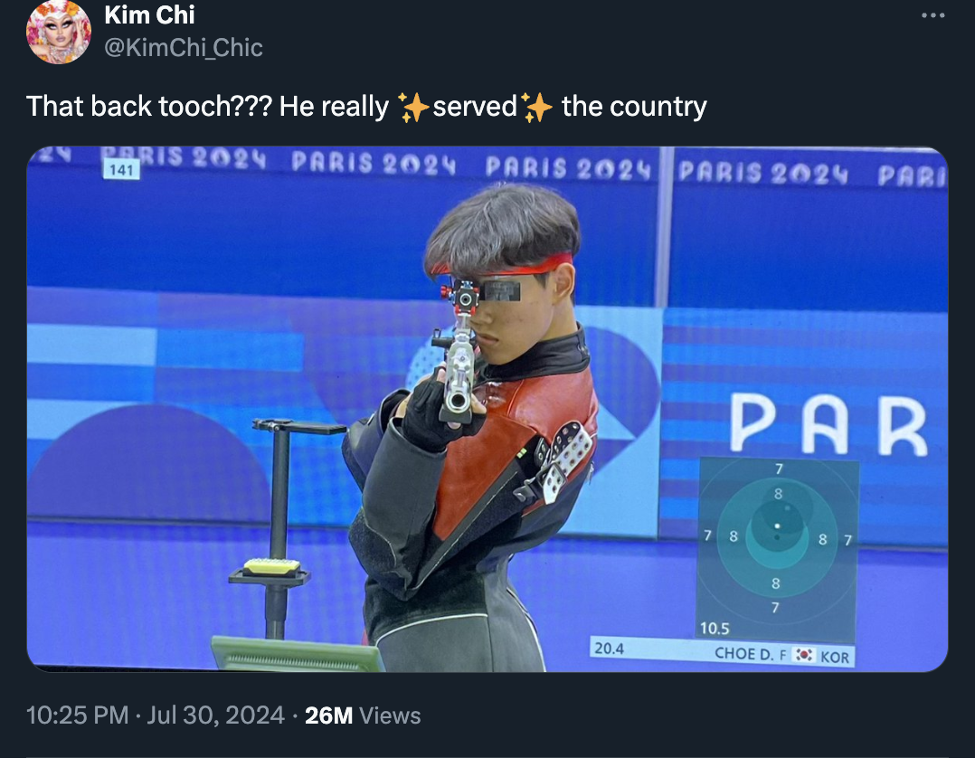 Olympic Games Paris 2024 - Kim Chi That back tooch??? He really served the country Paris 2024 Paris 2024 Paris 2024 Paris 2024 Pari 26M Views Crophon 78 Par 20.4 10.5 Choe D. Fkor